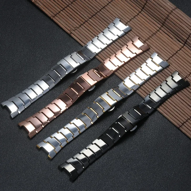 Tungsten Steel Watch Band FOR RADO 6020 Butterfly Buckle Watch Straps Bolton Notch 11mm*22mm 7mm*15mm Watch Bracelet Chain