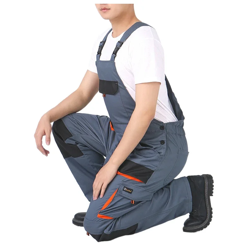 Work Overalls for Man Carpenter Overalls Two Tone Work Wear Mens Overalls Jumpsuit Industrial Labor Protection Clothes