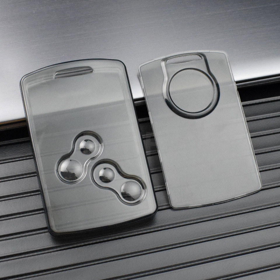 4 Buttons Transparent Fob Remote Smart Card Key Case for Renault Koleos Megane 2 3 Clio Captur Laguna Small Key Shell