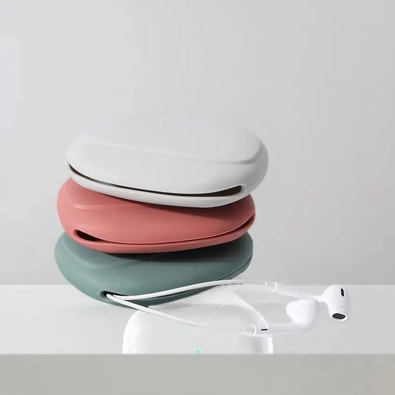 2PCS Silicone Cell Phone Cable Bag Data Cable Storage Box Travel Earphone Wire Key U Drive USB Rating Sauna