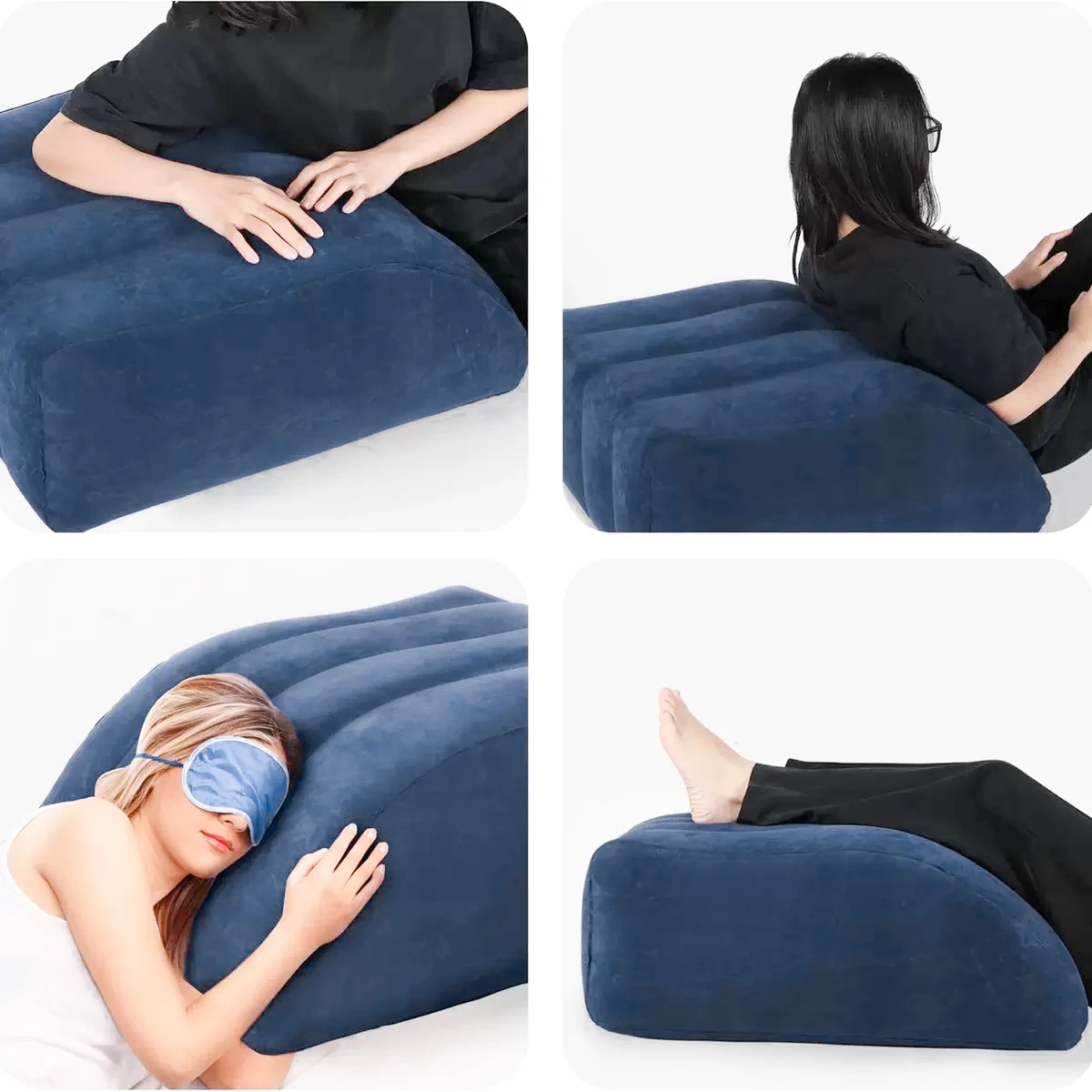

Inflatable slope leg rest, plush comfortable touch, suitable for leg relaxation, sofa leg rest, inflatable pillow, cushion