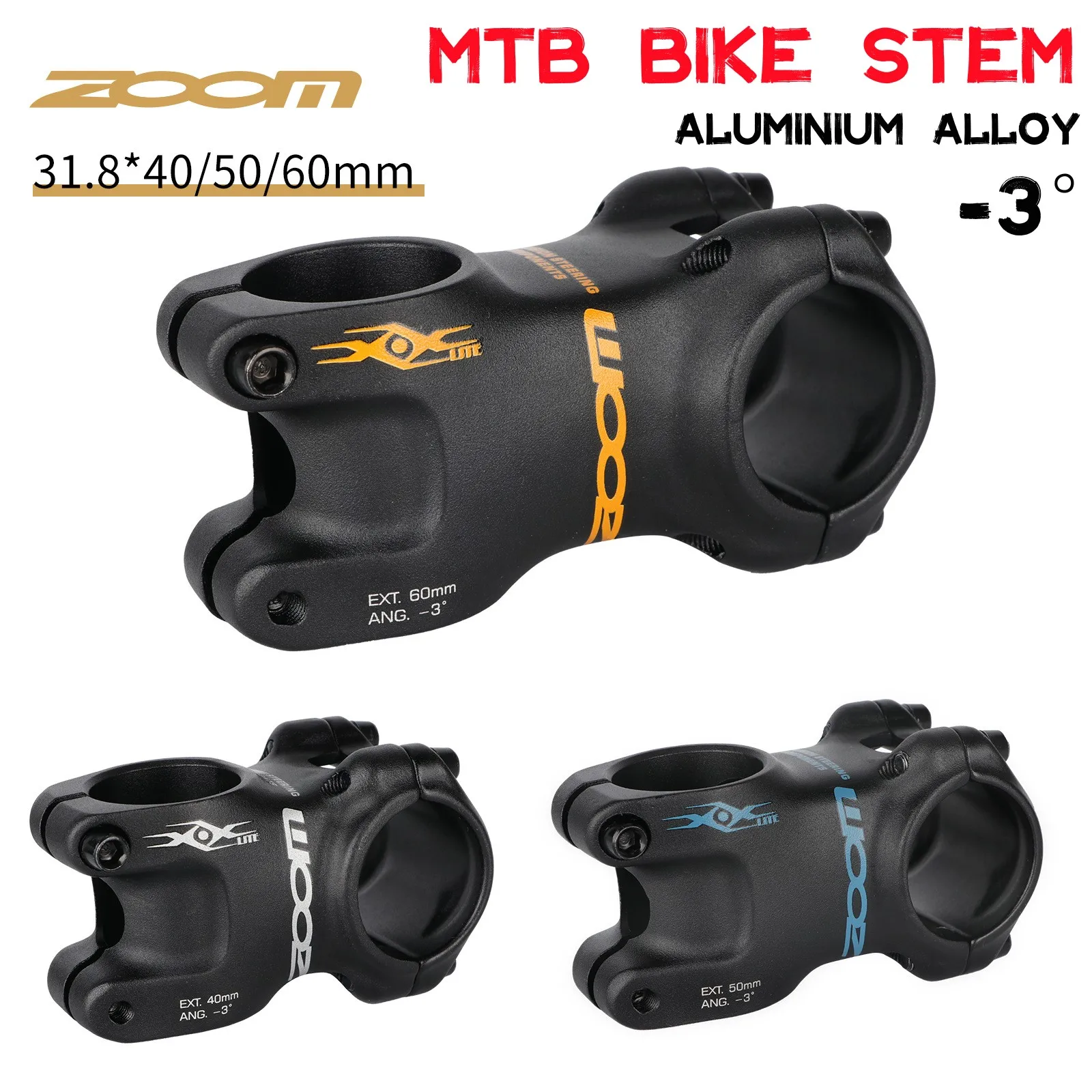 ZOOM Stem 31,8 mm – 3°: Idealny wybór dla rowerzystów górskich i szosowych