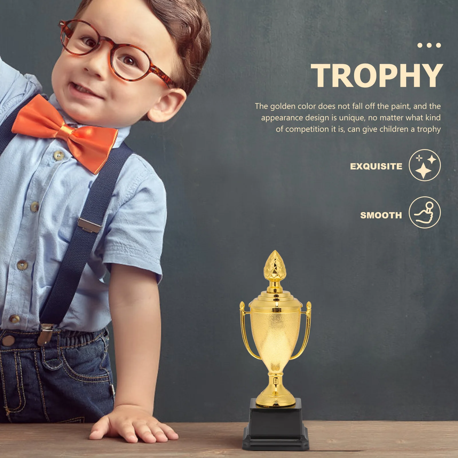 

1pc Trophy Competition Award Plastic Trophy For Classroom Day Race Party Prop Competition Award Decor