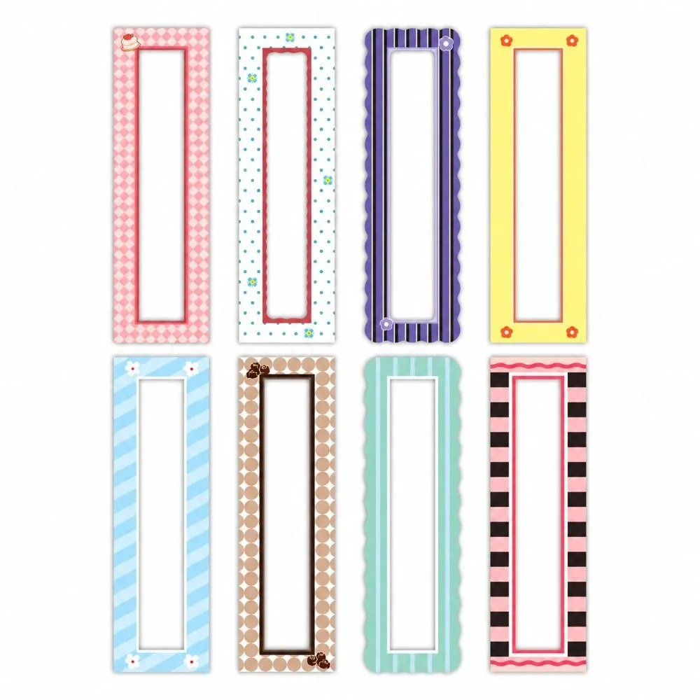 8pcs Decorative Magnetic Photo Frames Rectangular Colorful Refrigerator Photo Frames Lightweight Full Back Magnet