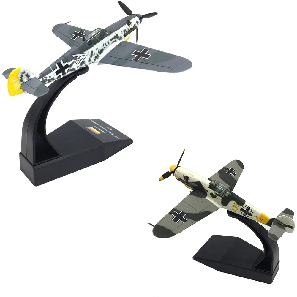 Military WW2  BF109 Fighter 1:72 Scale Model With Stand Me-109 Alloy Plane Collection For Man