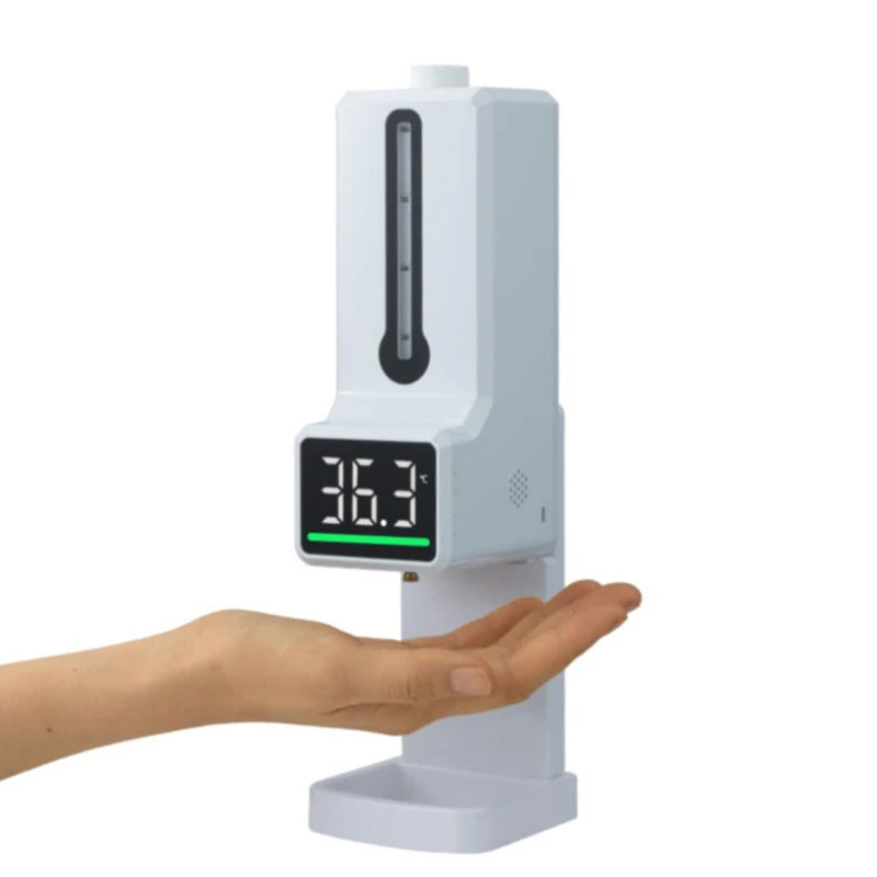 Body Temperature Test Thermometer Wash Free Hand Sanitizer Dispenser Disinfection Automatic Induction Detection