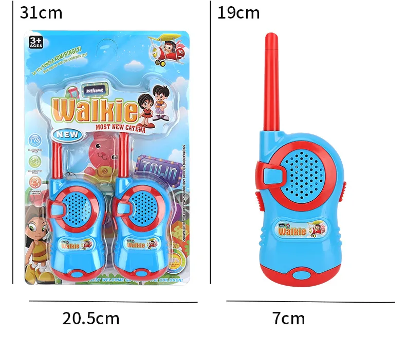 Bambini Outdoor Indoor Cartoon Cute Plastic Walkie-talkie Toys Kids Fun Play House Wireless Call giocattoli di interazione genitore-figlio