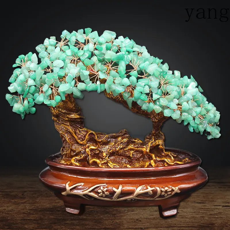CX Natural Citrine Money Tree Ornament Prosperous Luck Ingots Housewarming Ornament