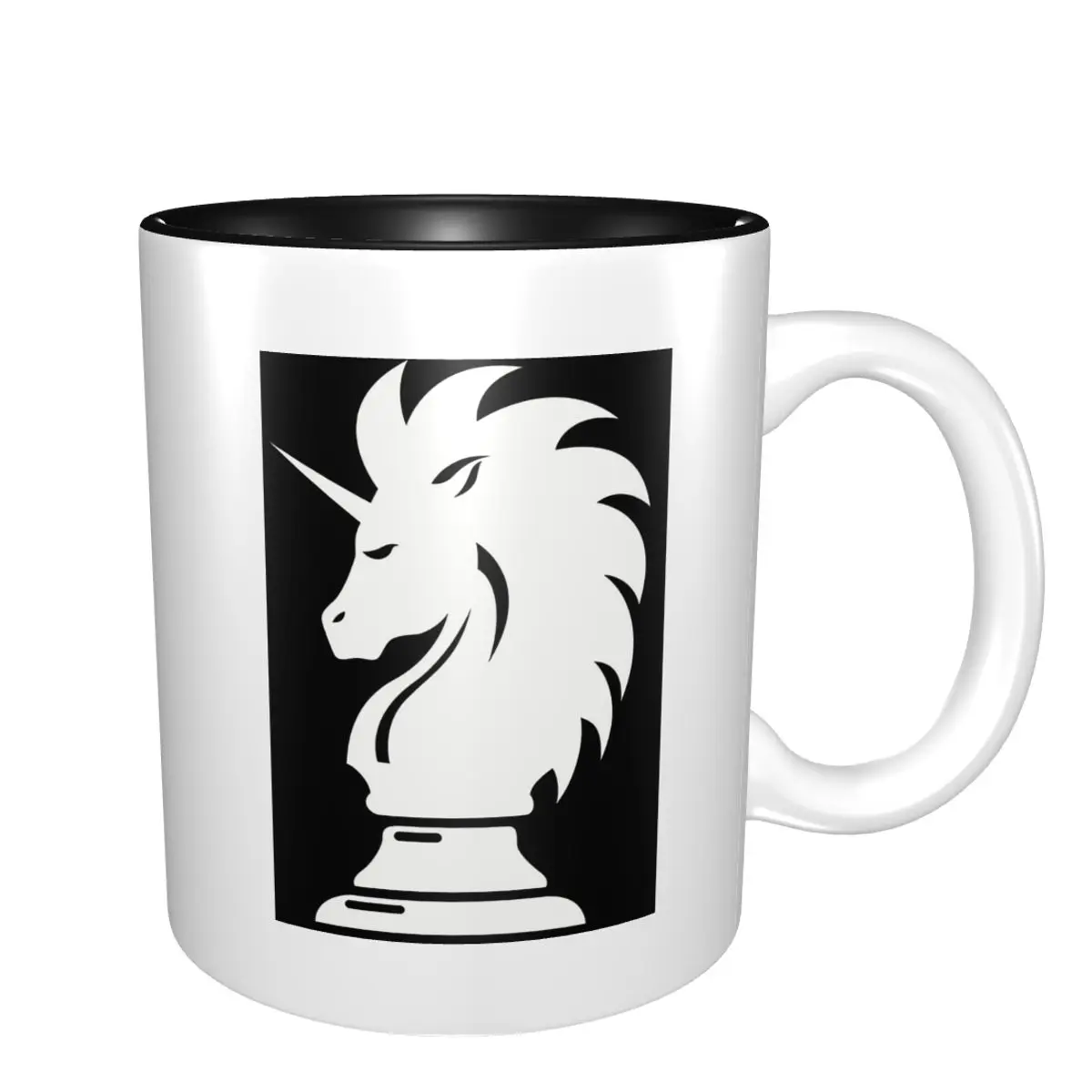 Knight Chess Horse Unicorn Mug Funny Ceramic Coffee Cups Tea Mugs Milk Cup Drinkware Gift for Woman Man