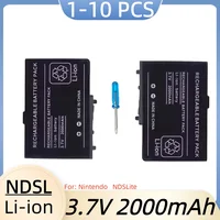 Paquete de batería recargable para Nintendo 2000mAh NDS DS Lite batería de repuesto con destornillador para batería NDSL DSL para NDSL