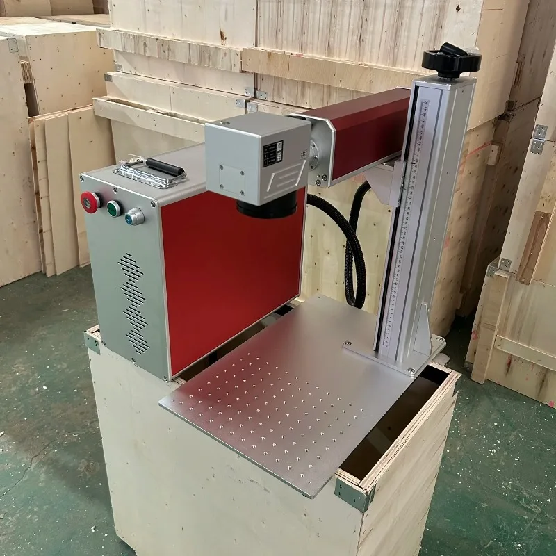 JPT or Raycus 20w 30w 50w  60W 70w 100w fiber laser marking machine with D80 rotary have a good price