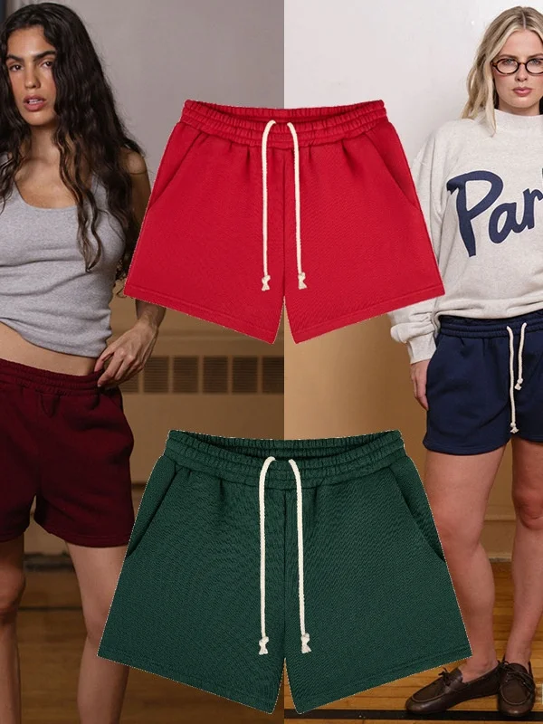 Loose Fit Drawstring Waist Sweatpants Women's Shorts Summer 2026 Casual Comfortable Cotton Trousers for Universal Use