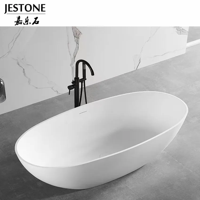 

New Glossy White Top Polished Eco Friendly High Grade Customized Acrylic Stone Bath Tab Bathtub Adults