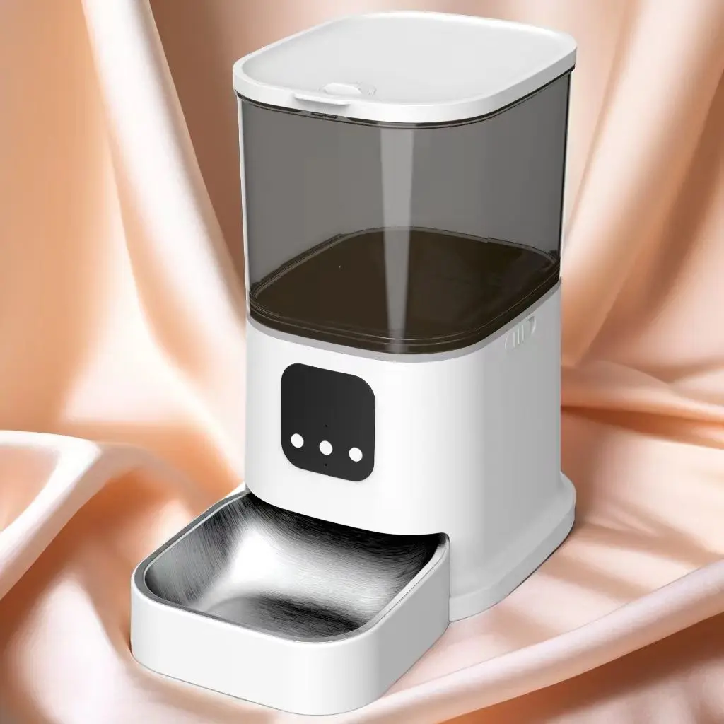 Smart Pet Feeder For Dogs Cats Wifi App Control Automatic Pet Bowls Battery Plastic Mobile Phone App Control Intelligent