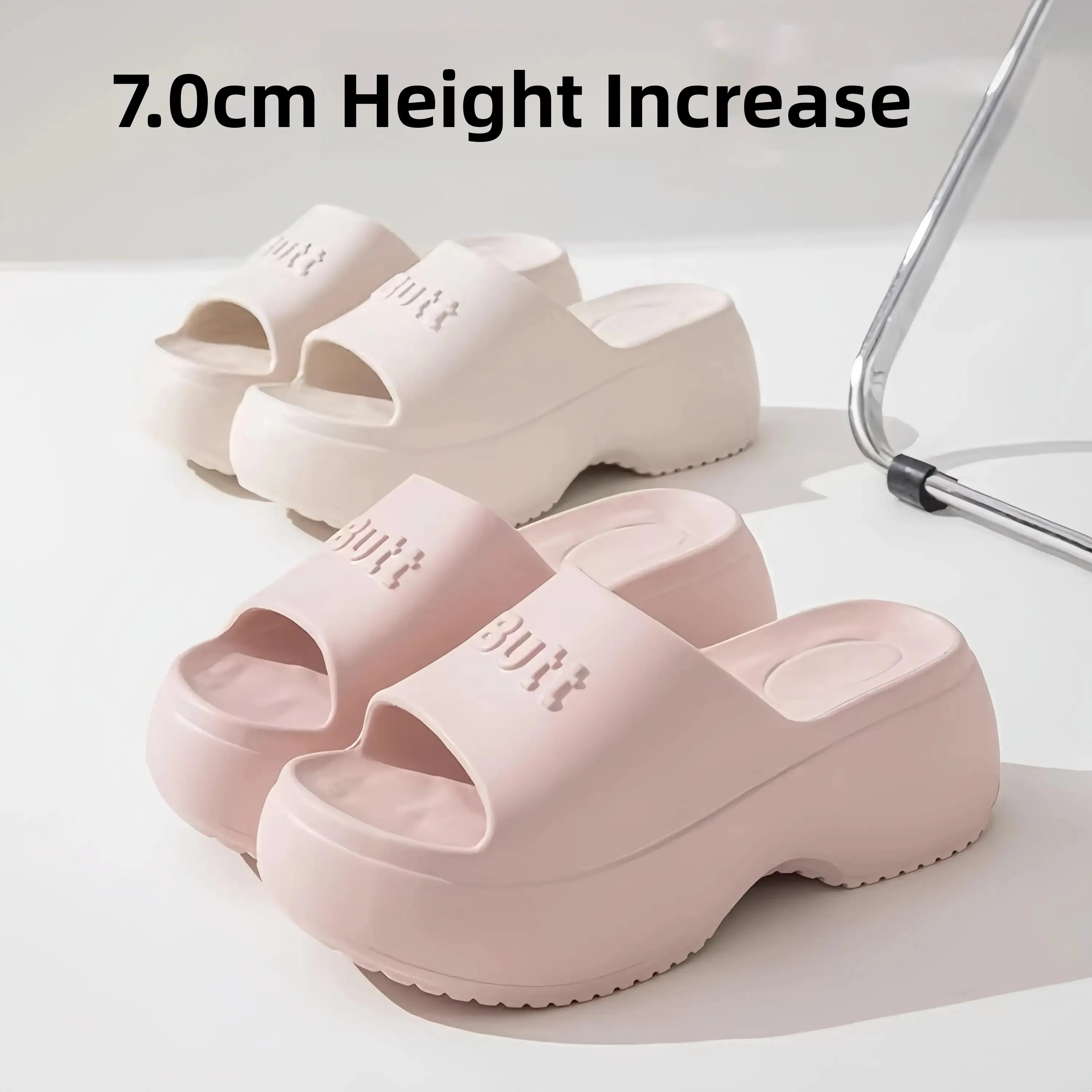 Sandalias de Verano Antideslizantes con Suela Gruesa de EVA para Mujer, Chanclas de Playa Fáciles de Poner, con Suela Reforzada y Plantilla Cómoda