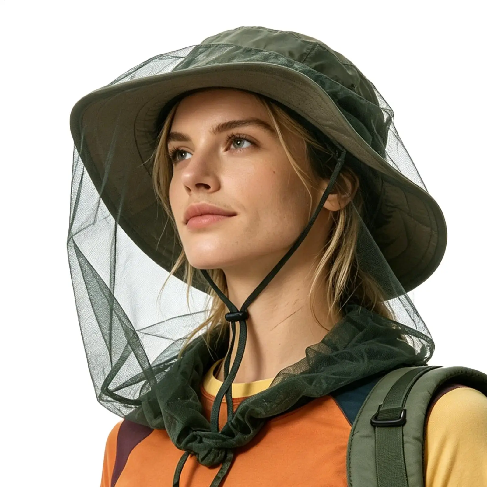 1PCS Face Head Protector Breathable Midge Head Net Anti Mosquito Insect Hat Net Bug Mesh Head Net for Outdoor Camping Fishing