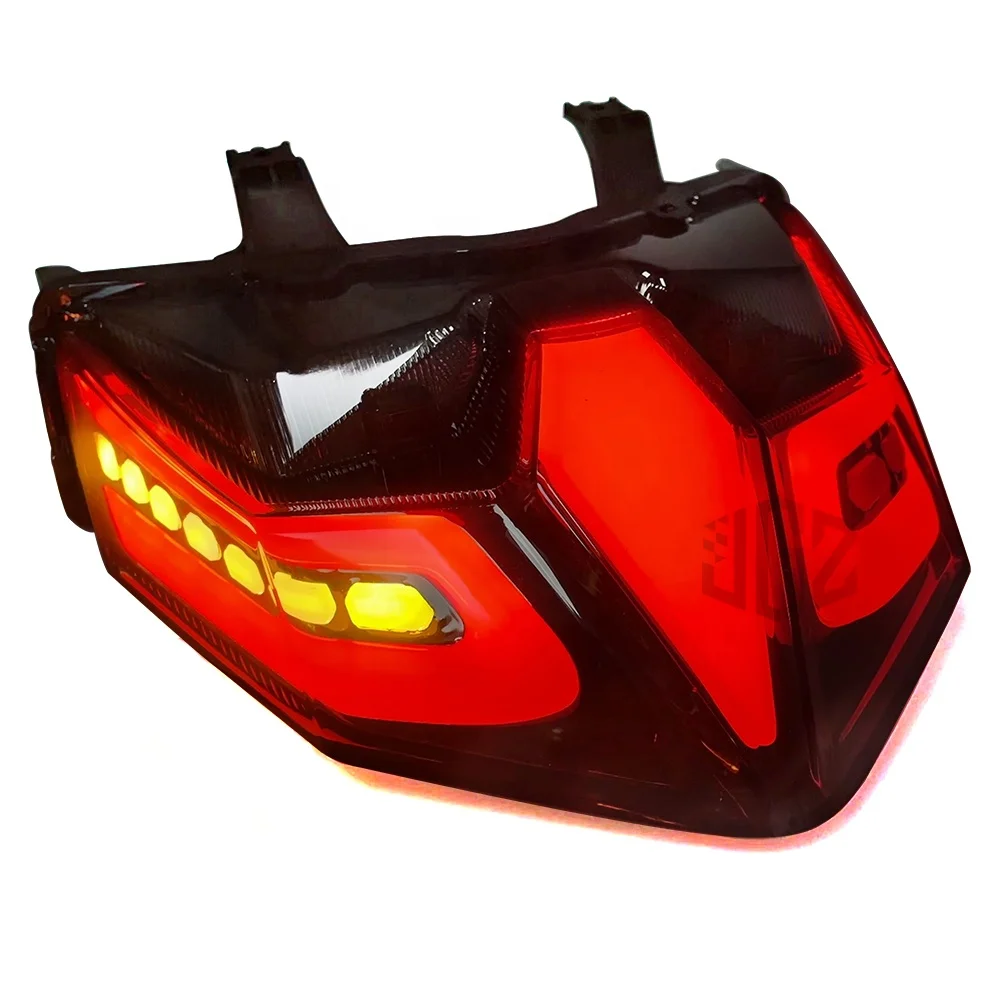 Luce Posteriore a LED per Moto, Lampada di Stop e Freno, Indicatore di Direzione Luminoso, Accessori