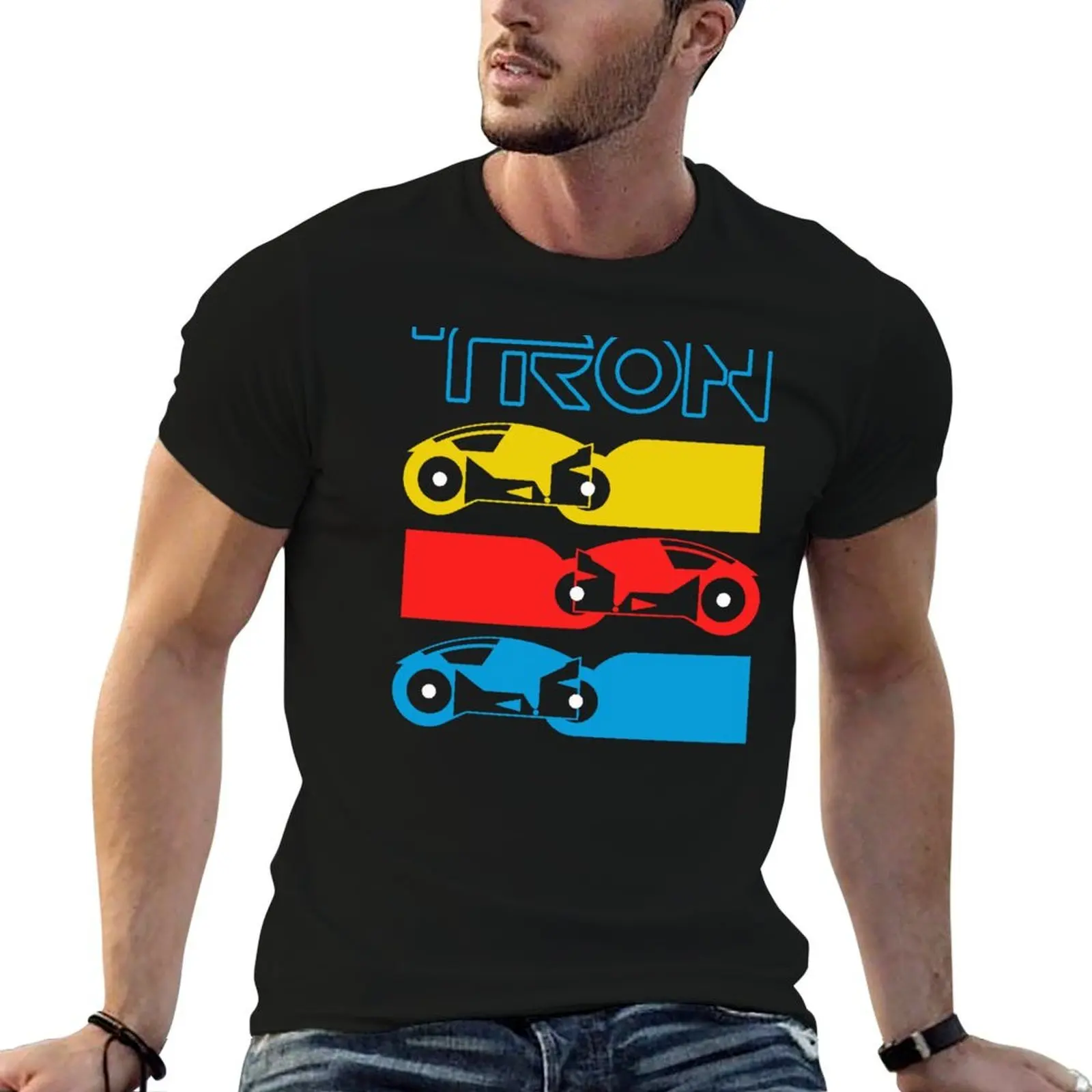 

Tron light cycle bikes T-Shirt t shirts for man graphic funny printed t shirts for man t shirt man plain T-shirt
