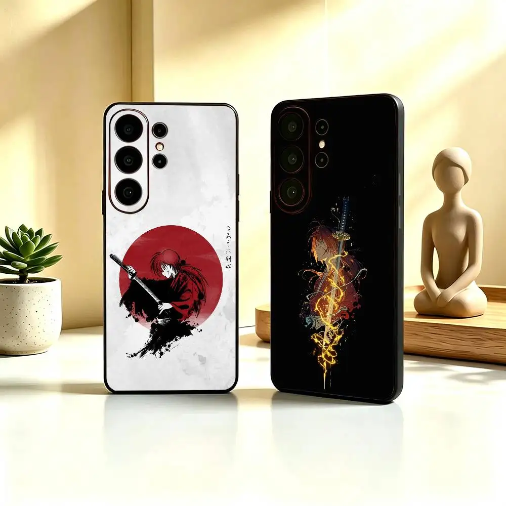 K-Kenshin Bushido Katana sword anime Stand Silicone Phone Case For Samsung S26,25,24,21,22,21,20,Ultra,Plus,Fe, Lite