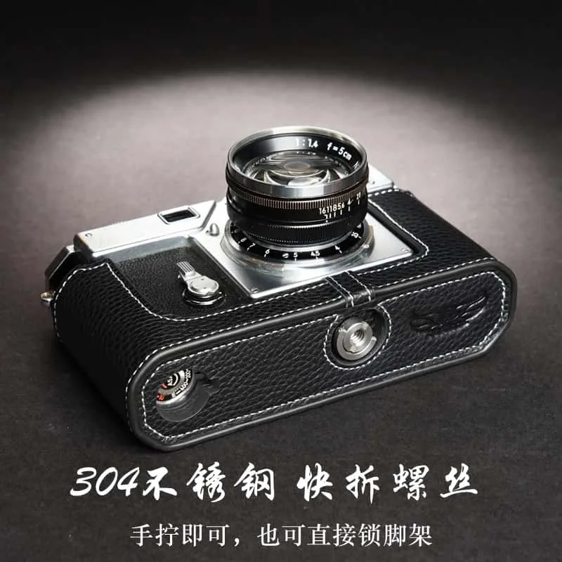 Handmade Genuine Leather Camera Half Case Cover Camera Bodysuit for Nikon S3 SP S2