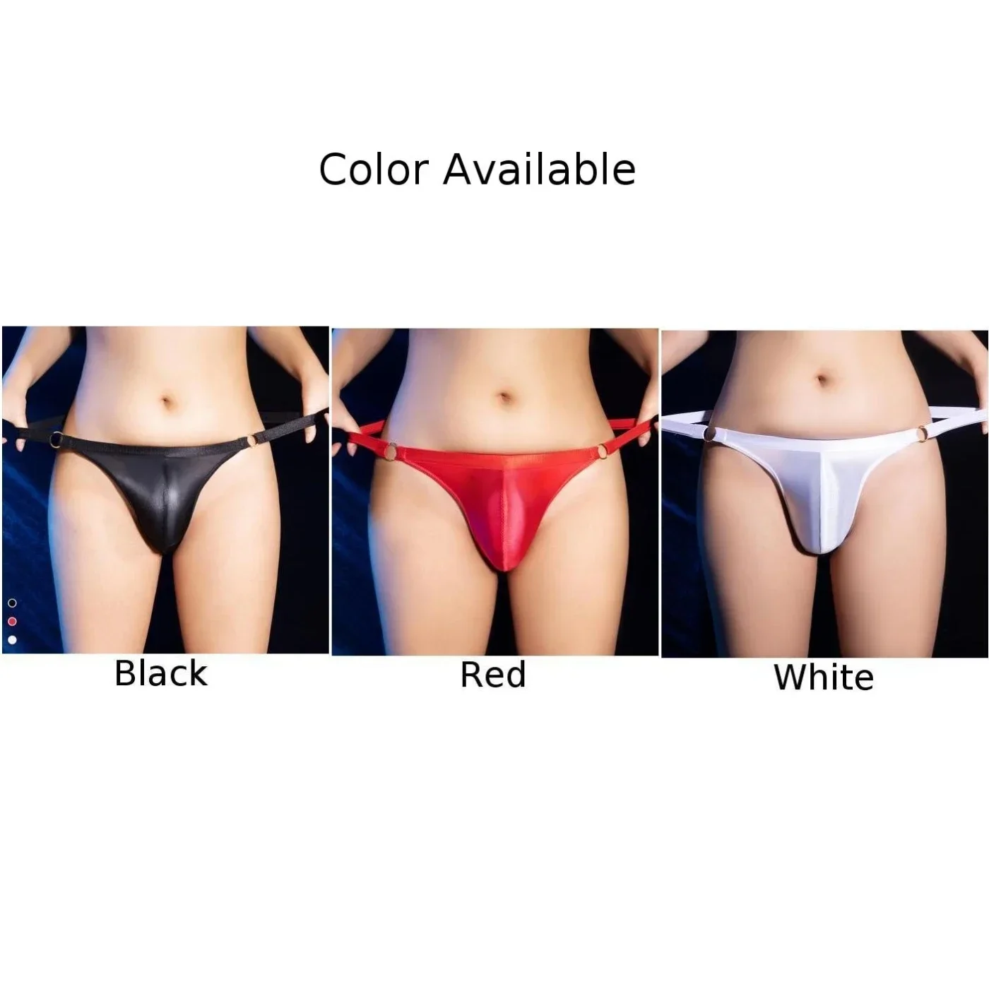 Erotic Mens Glossy Briefs Swimwear Panties Smooth Low Rise Solid Breathable Silk Bikini Thongs Underwear Bulge Pouch Underpants