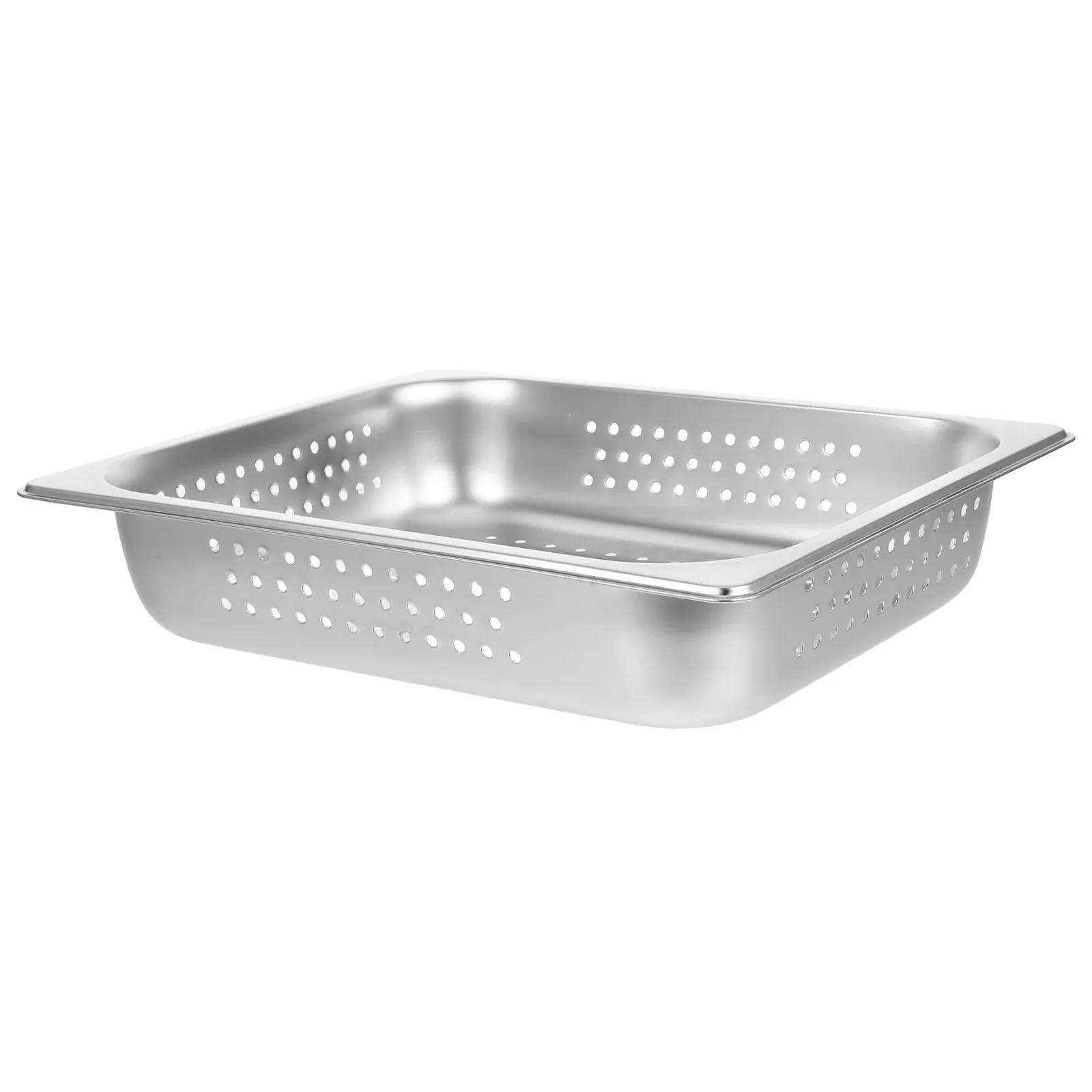 

Drain Basin 1/2 Portion 32.5x26.5cm Stainless Steel Colander Kitchen Vegetable Washing Basket Fruit Strainer Perforated
