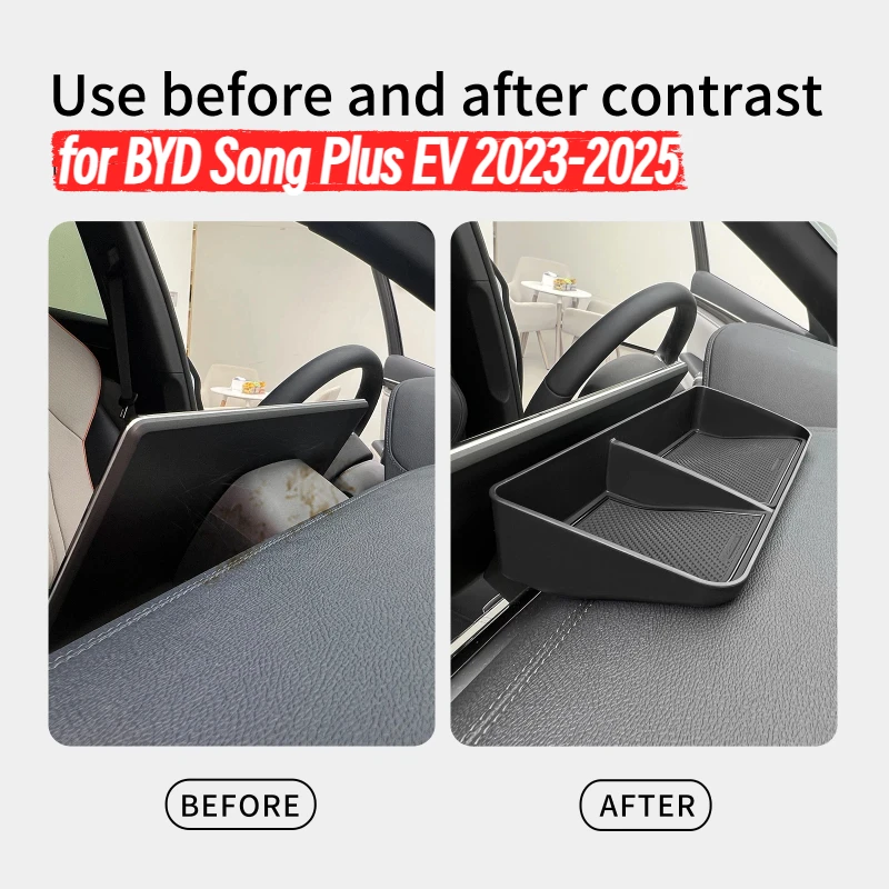 

for BYD Song Plus EV 2023-2025 Dashboard Tray Center Console Hidden Storage Box Behind Screen Organizer Car Interior Accessory