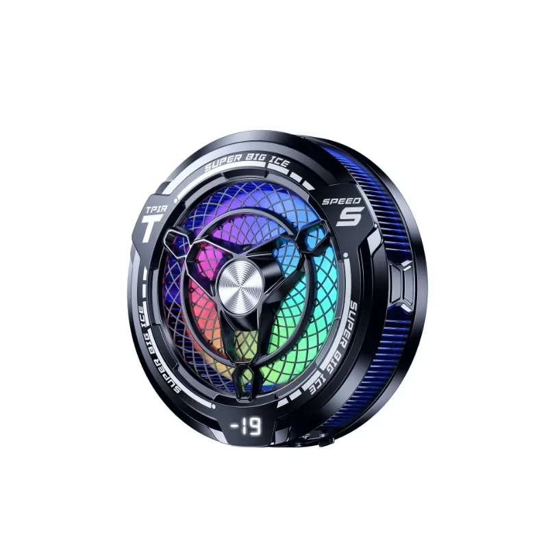 FS12 45W Magnetyczny Półprzewodnikowy Chłodzik do Tabletu Duża Powierzchnia AI Mocny Wentylator Chłodzący Radiator do iPada Gaming z Kolorowymi Światłami RGB — zdjęcie produktu 7