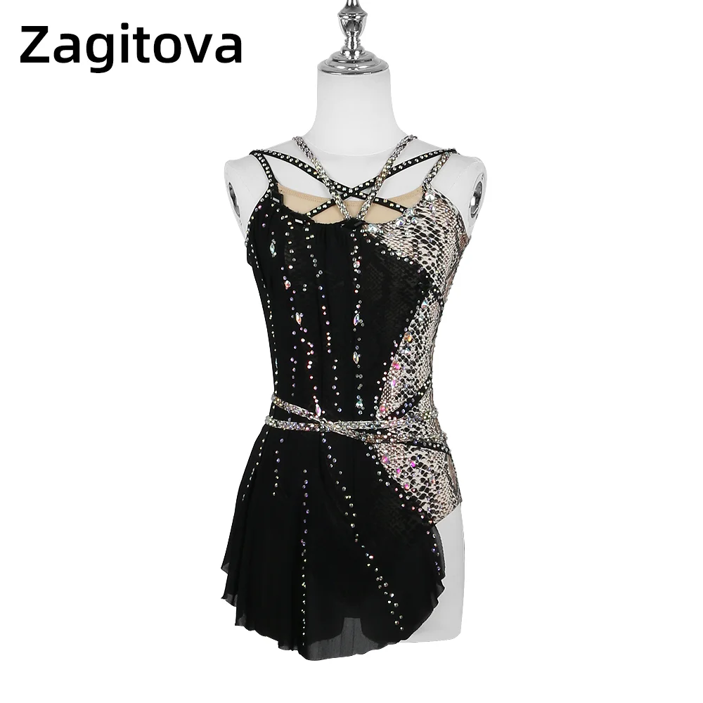 

Zagitova Figure Skating Performance Dress Women Girls Ice Skating Skirt Rhythmic Gymnastics Competition Pole Dance Mesh Skirt