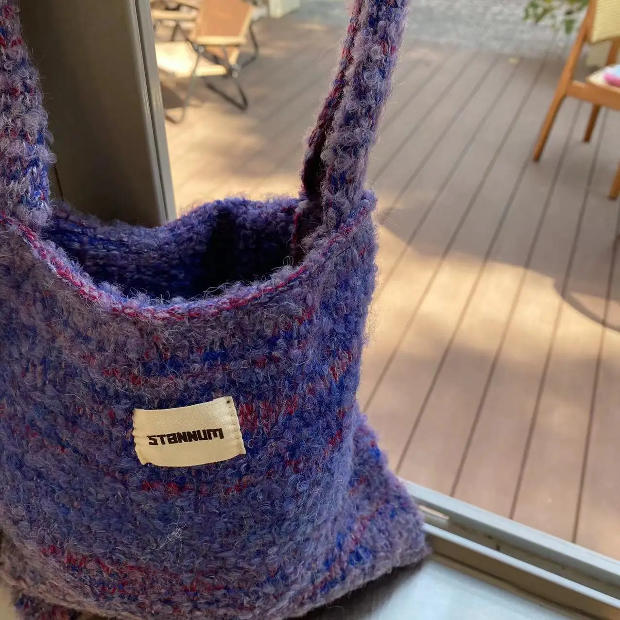 2024 nuevo coreano Sle Dongdaemun lindo gradiente pequeño bolso diseño de bolso bolso de punto de lana