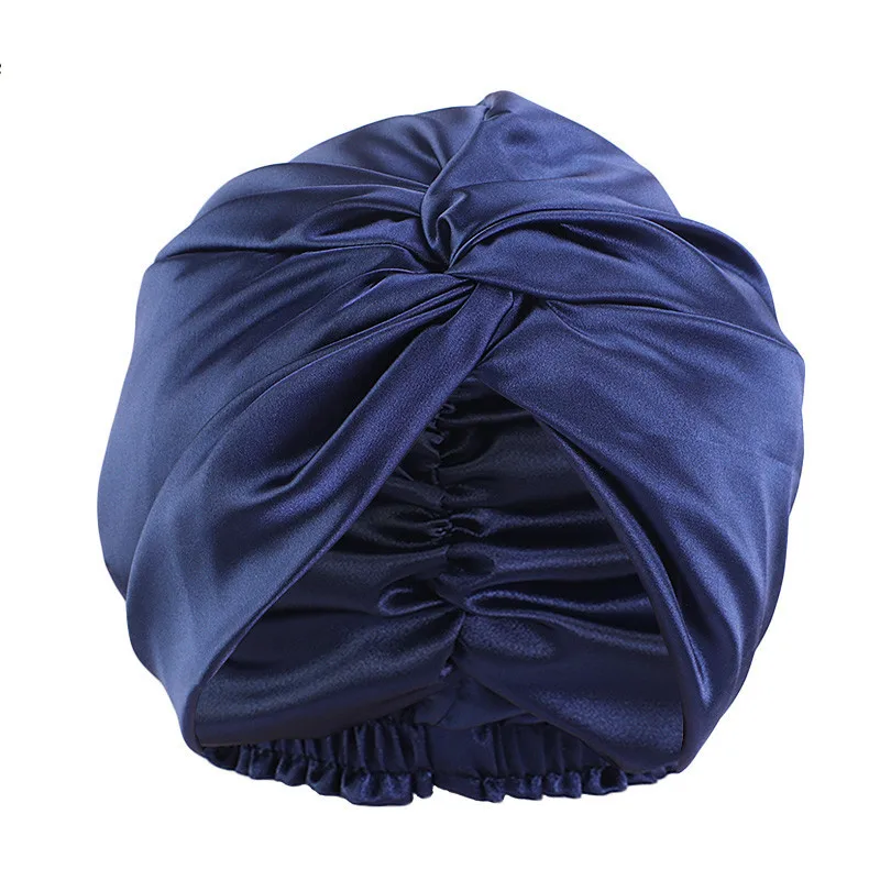 Non-slip Elastic Satin Silkly Bonnet Sleep Cap for Woman Girl Curly Long Hair Ladies Nightcap Beanies Hat Female Turbans