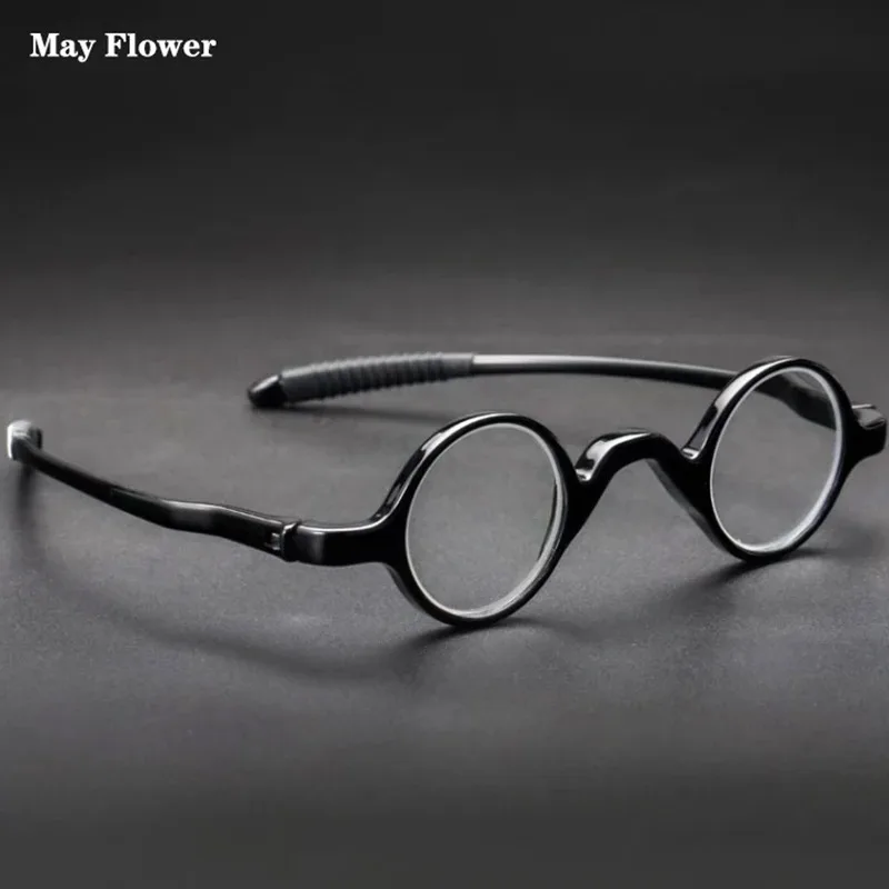 TR90 Samrt lunettes de lecture portables Anti bleu rétro mode lunettes hommes lunettes rondes lunettes lecteurs + 1.5 + 2 + 3.5 + 4