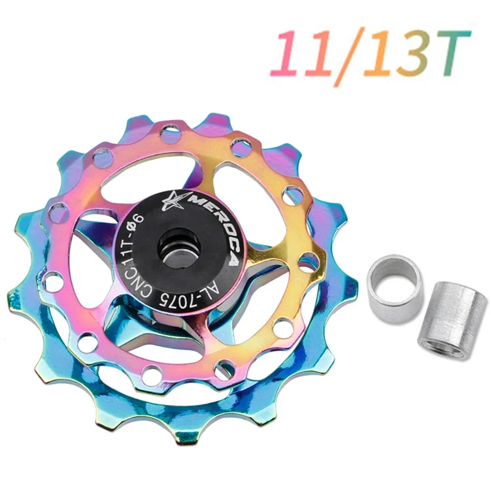 1pcs Bicycle Steel  Bearing Derailleur 11T 13T Mountain Road Bike Rear Derailleur Pulley Roller Idler Bearing Jockey Wheel Parts