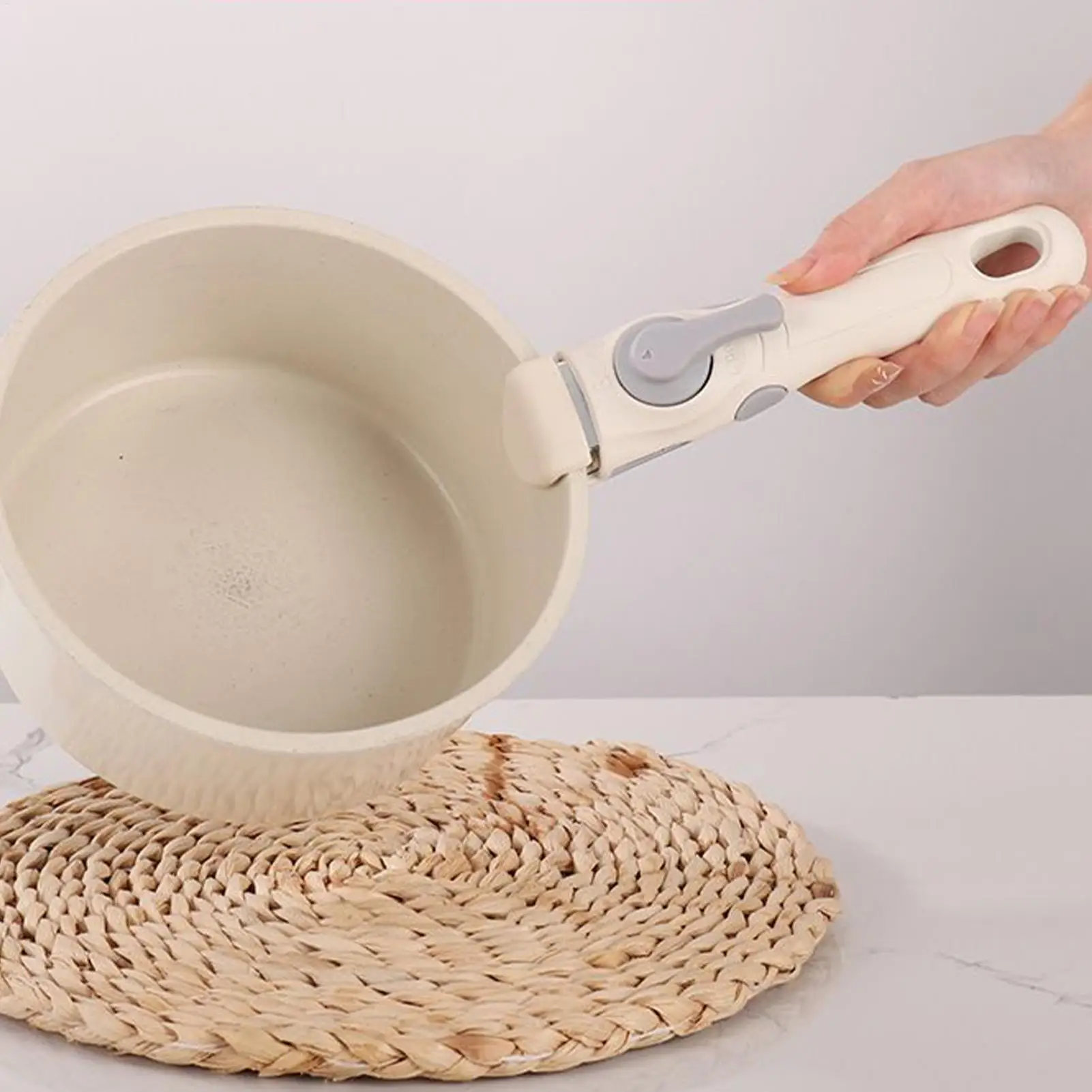 Removable Pot Handle Universal Pan Grip Stainless Steel Replacement Kitchen Cookware Attachment Tool for Home Camping RV Travel