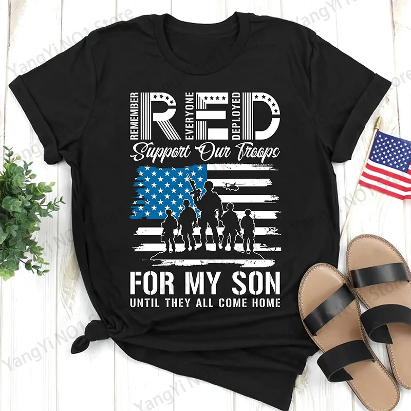RED Remember Everyone Deployed Shirt Military Support Tee RED Friday Patriotic Shirt Army Mom Gift Support Our Troops T-shirt