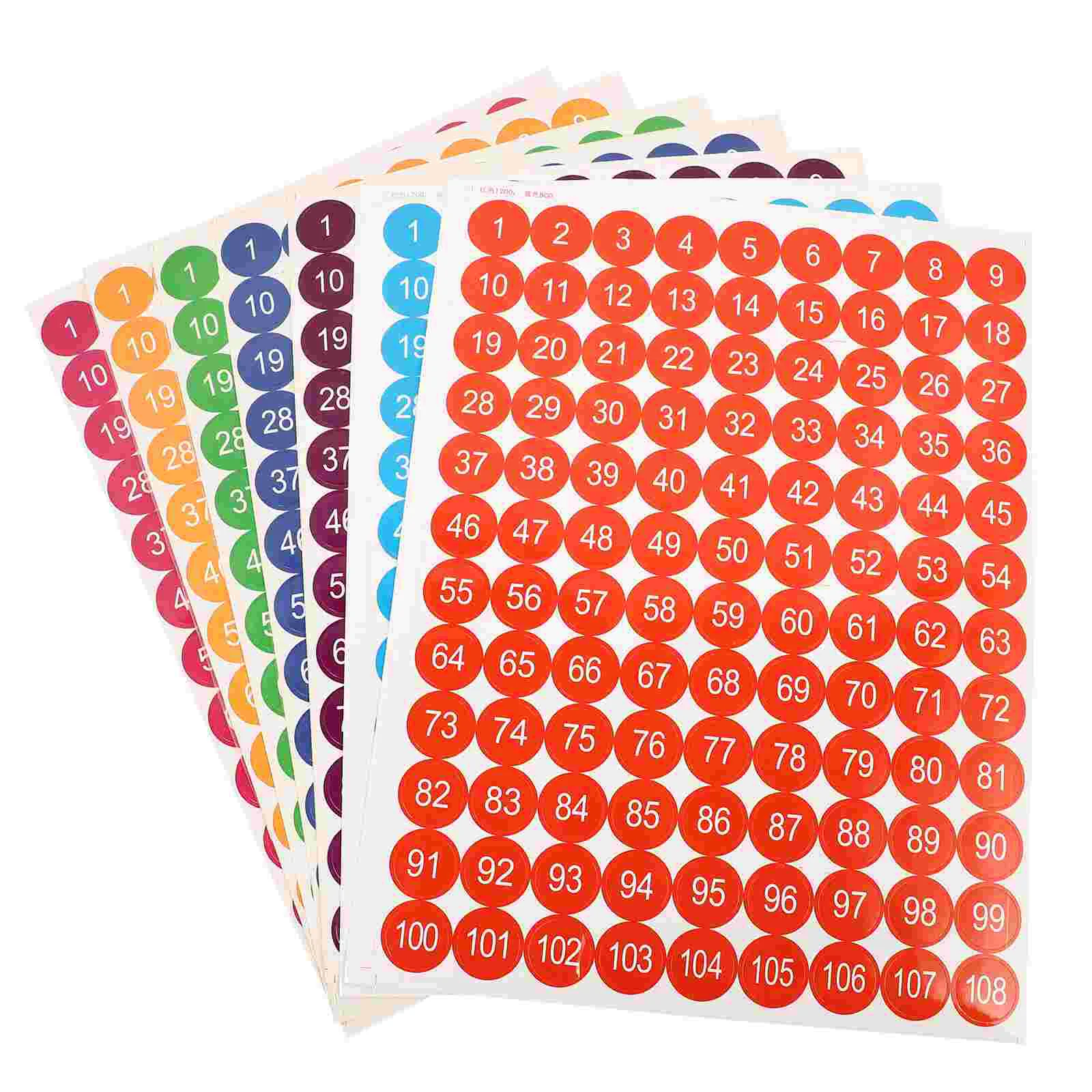 

Labels Round Number Stickers Self-adhesive Paster Storage House Home Room Paper Serial Office