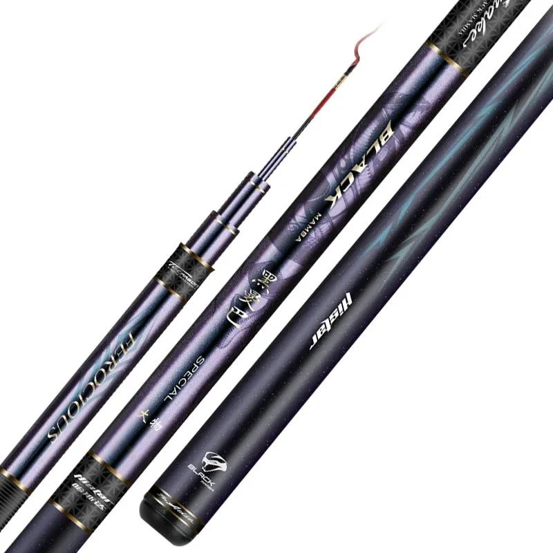 Fishing Pole Rod 3.6m-9m Ultra Hardness 2:8 Crossline Carbon Cloth Pole Fishing Rods For Saltwater And Freshwater Fishing