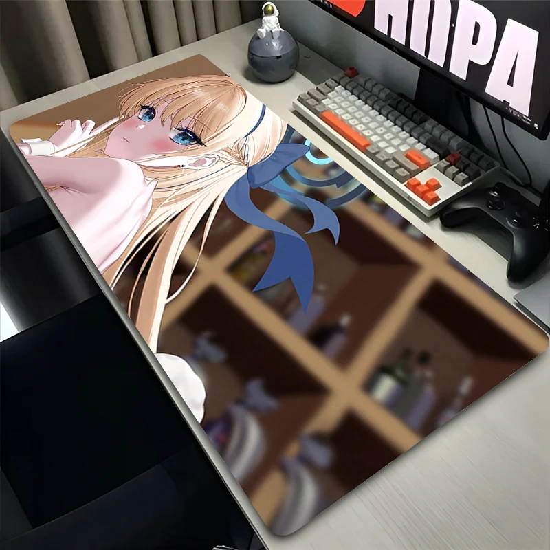 

Mouse Pad Computer Gamer PC Accessories HD Mousepad Rubber Non Slip Desk Mat Laptop Gamer Blue Archive Asuma Toki Keyboard Pad