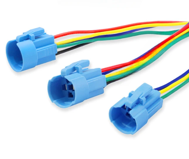12mm16mm 19mm 22mm Metal Button Switch Connector Cable Socket, Terminal Insertion, 5-Wire with Light, 3-Wire Without Ligh