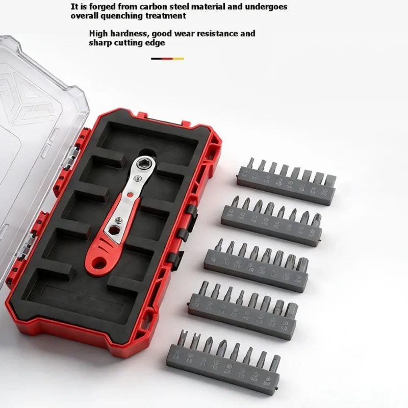 【christmas-】industrial-tool-set-of-42-pieces-ratchet-wrenches-screwdrivers-drill-bitsand-more