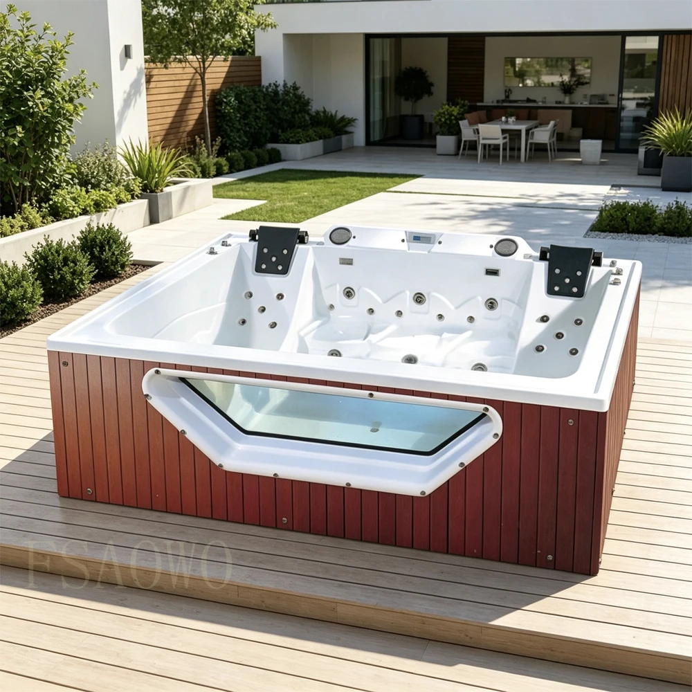 5 People jacuzziSS hidromasajebaera empotrable with Heater  pool spa outdoor plunge tub with chiller and filter