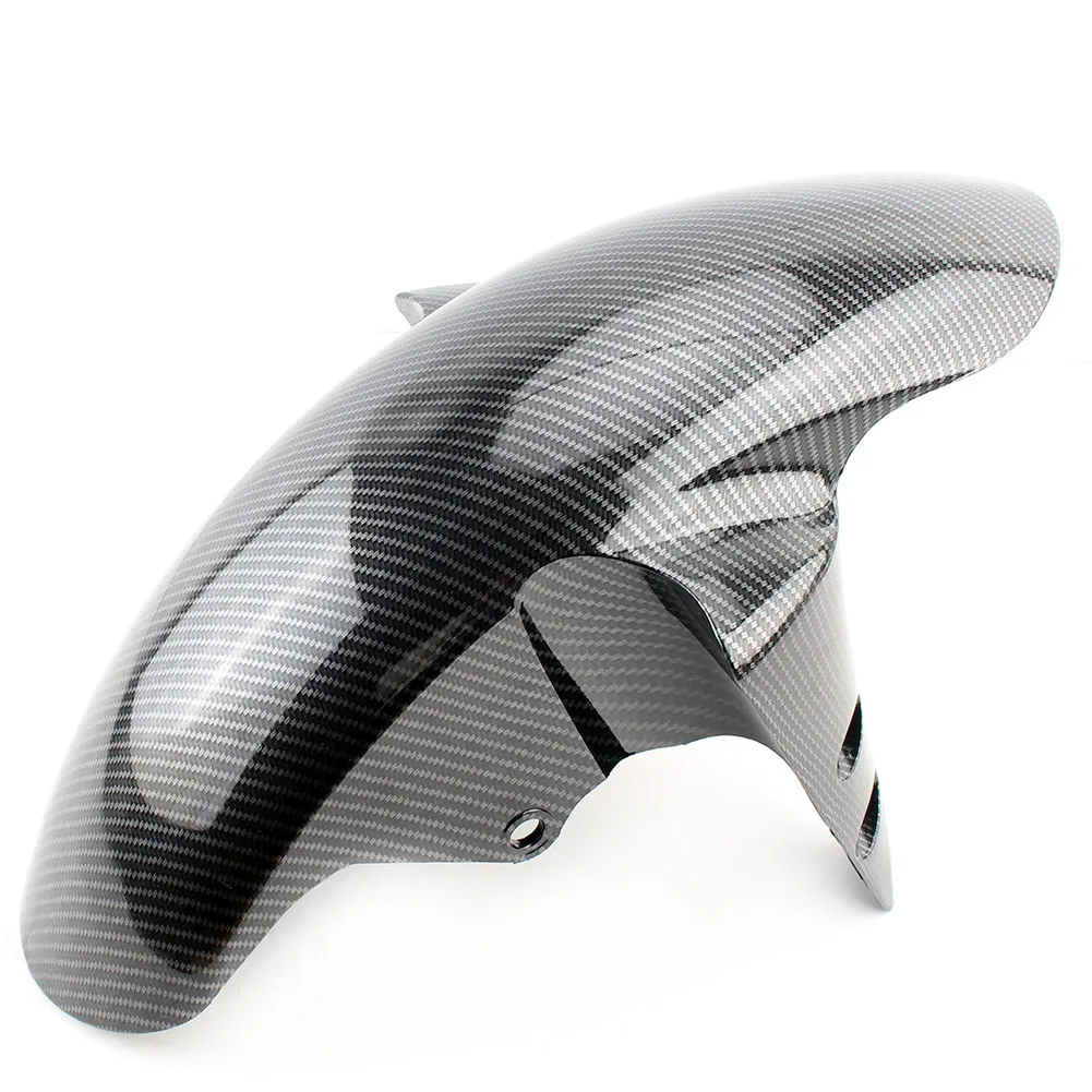Front Mudguard Twill Glossy Black Fender Fit for YAMAHA YZF R1 2002-2008 & FZ1 2006-2013 Carbon Fiber Printed