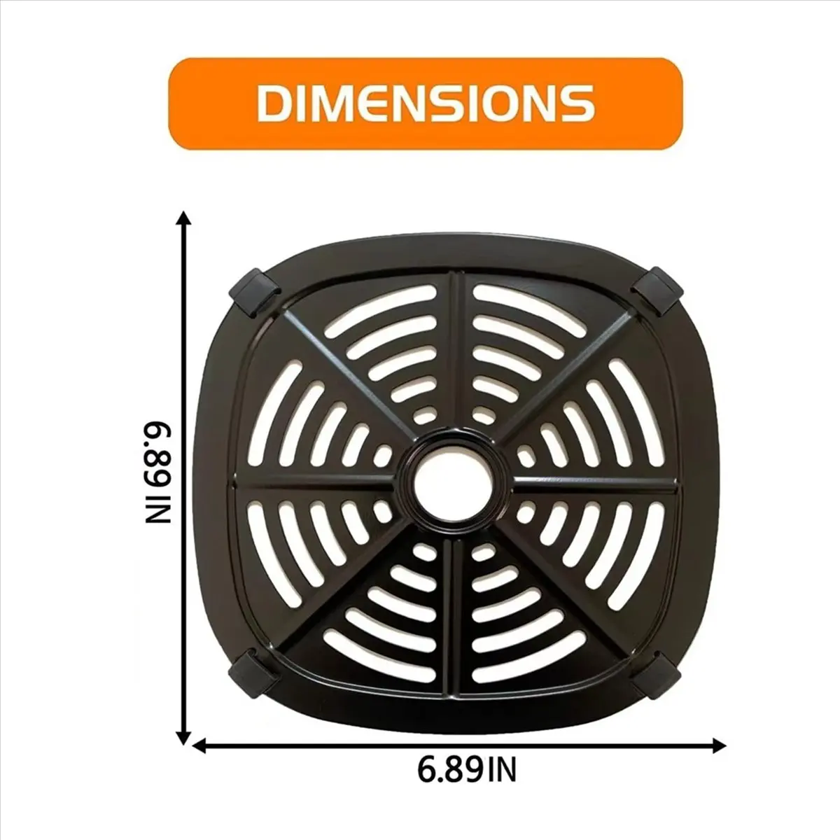 صينية هواء للشواية لـ Dash 2.6QT - مقلاة هوائية رقمية مقرمشة مع أقدام مطاطية مقاس 17.5 سم