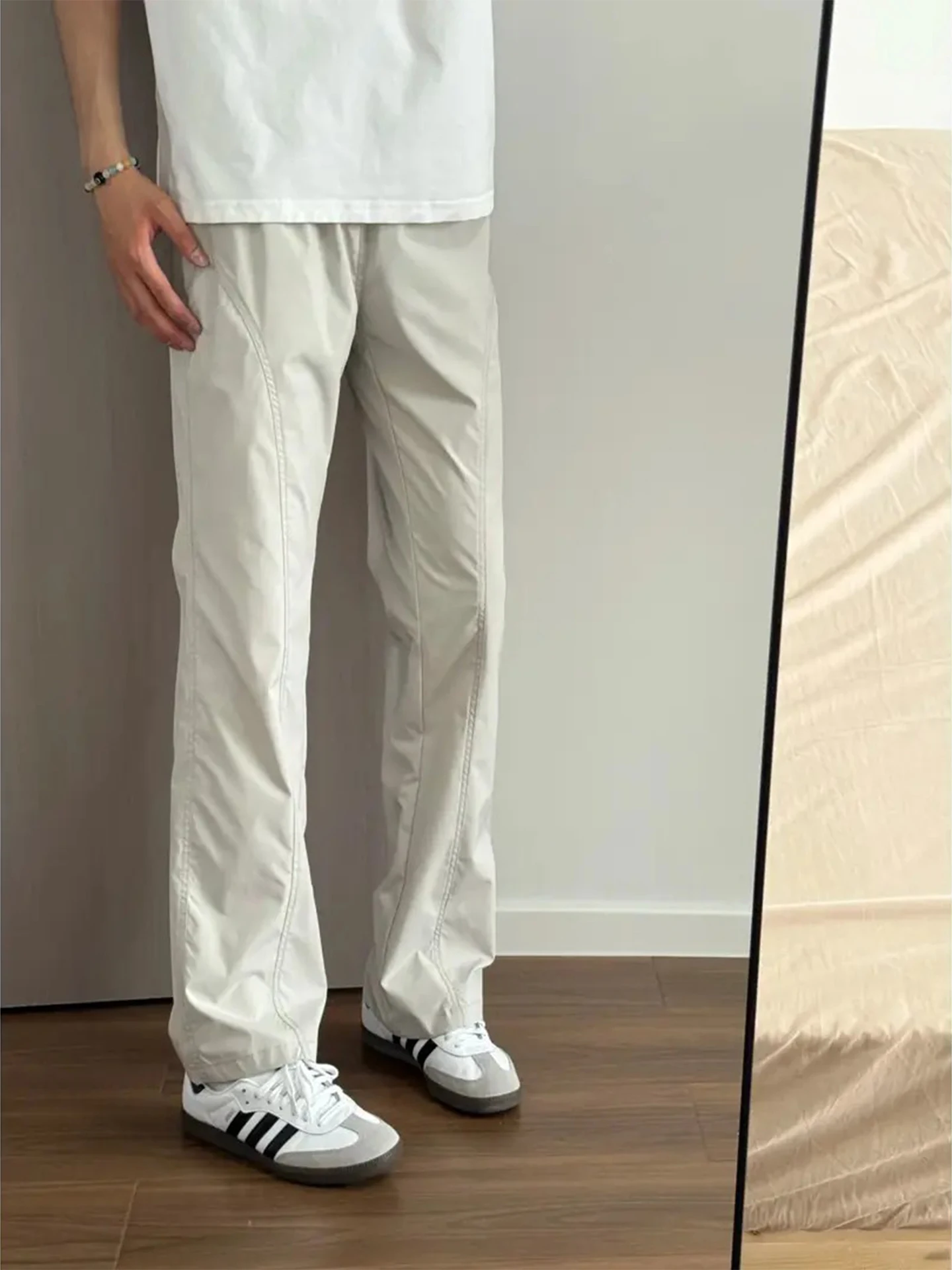 

American Sle Qui Dry Work Trousers Men Summer Thin ell Soft ell Waterproof Straight Leg Ice Silk Diagonal Cut Sports ...