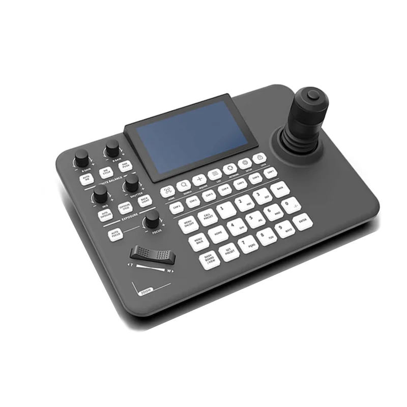 Movmagic S5 IP PTZ Camera Controller Keyboard 4D Variable Speed Joystick 1080P H.264 Decode RS232 RS485 RJ45 For School Factory