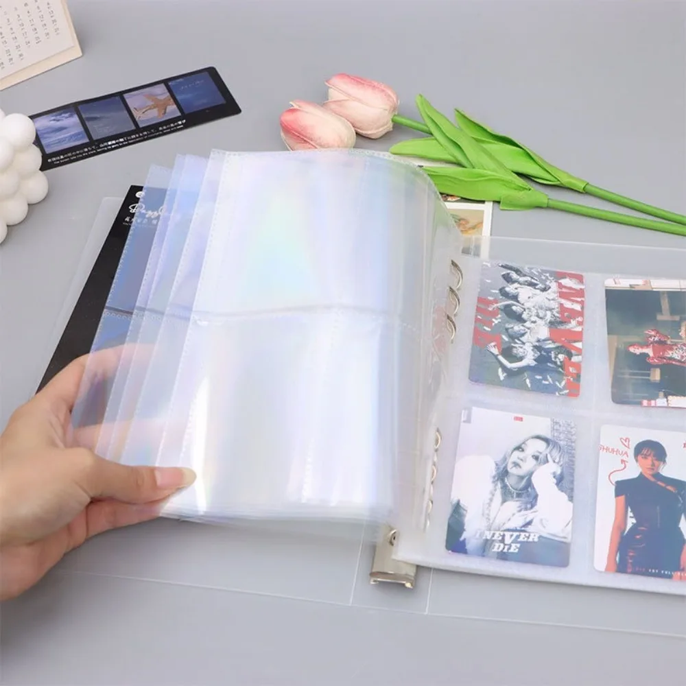 A5 6-Hole Clear PP Inner Pages – 1/2/4 Pocket Layout for Photo Cards, Idol Collections & Memorabilia Protection