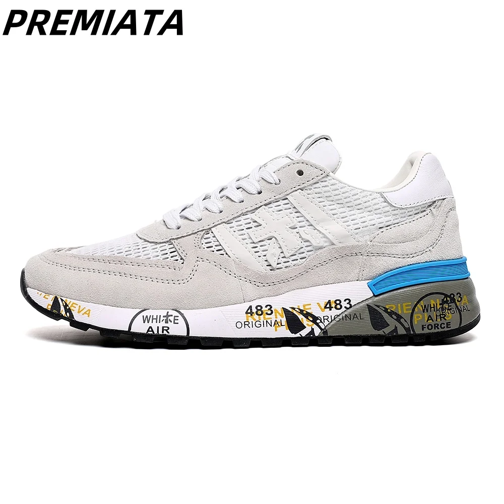 Premiata-男性用レトロフラットシューズ,学生用ロートップシューズ,高級デザイナー,カップル,高品質,2024