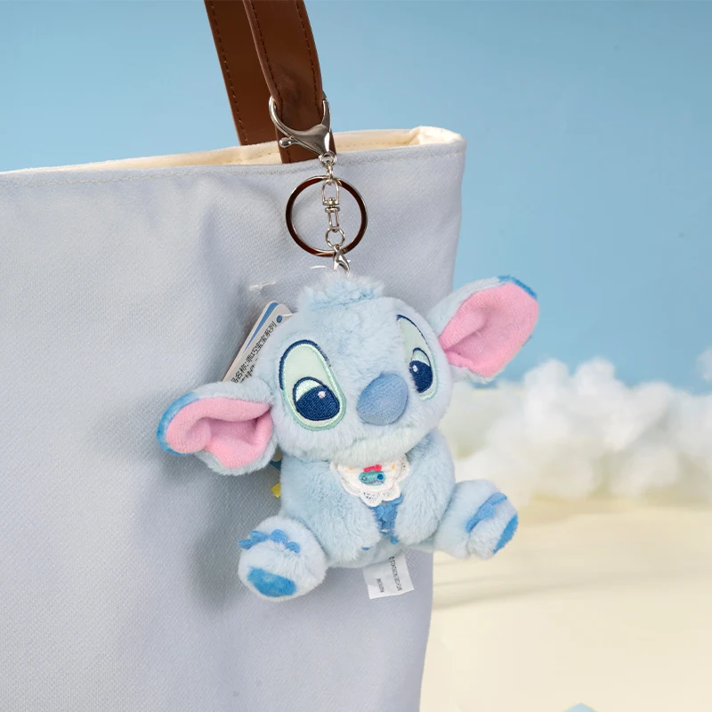 ディズニーステッチエンジェルバックパックペンダントぬいぐるみ漫画かわいい人形キーリングスロー枕子供のおもちゃのギフト