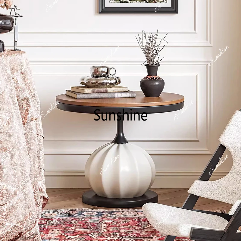 

Aesthetic Nordic Coffee Table Luxury Modern Designer Organizer Round Side Table Standing Center Mesa Auxiliar Home Furniture