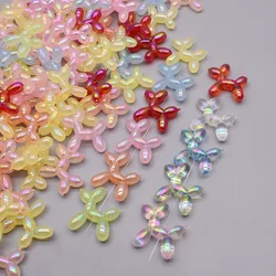 28mm 5pcs/bag Acrylic Beads Colorful Stereo Lovely Animal Balloon Dog Loose Beaded DIY Handmade DIY Bracelets Mobile phone chain